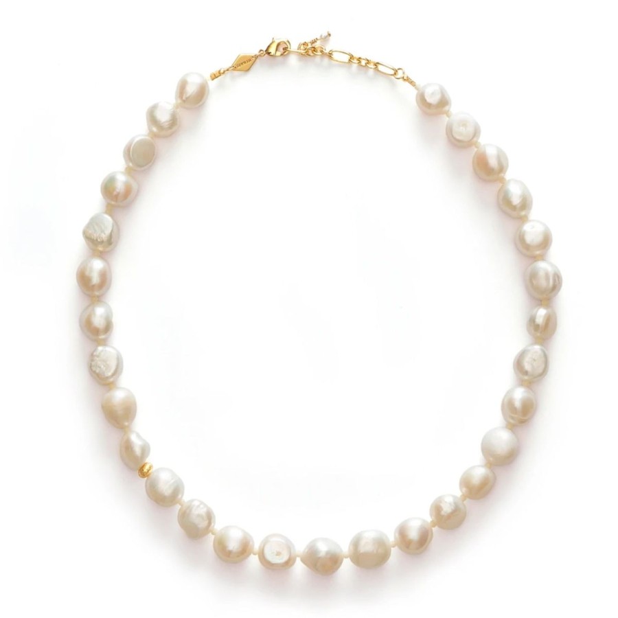 Kvinde ANNI LU Halskaeder | Anni Lu Halskaede Stellar Pearly Necklace Gold