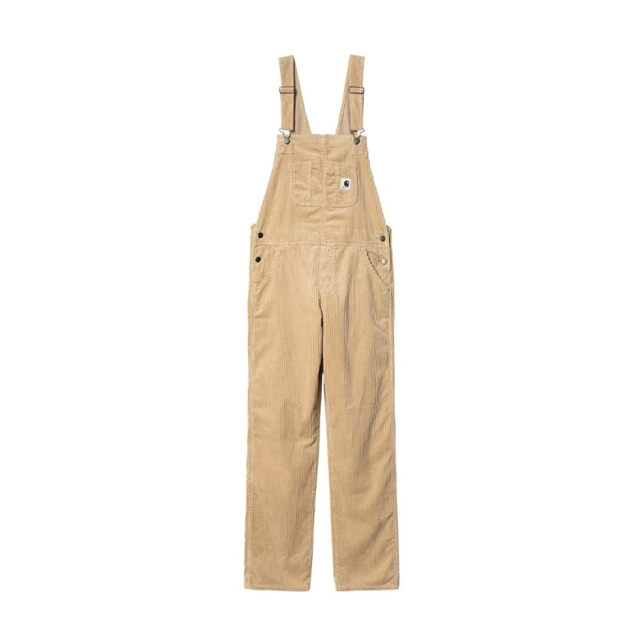 Kvinde Carhartt WIP Bukser | Carhartt Wip W' Bib Overall Straight Dusty Brown