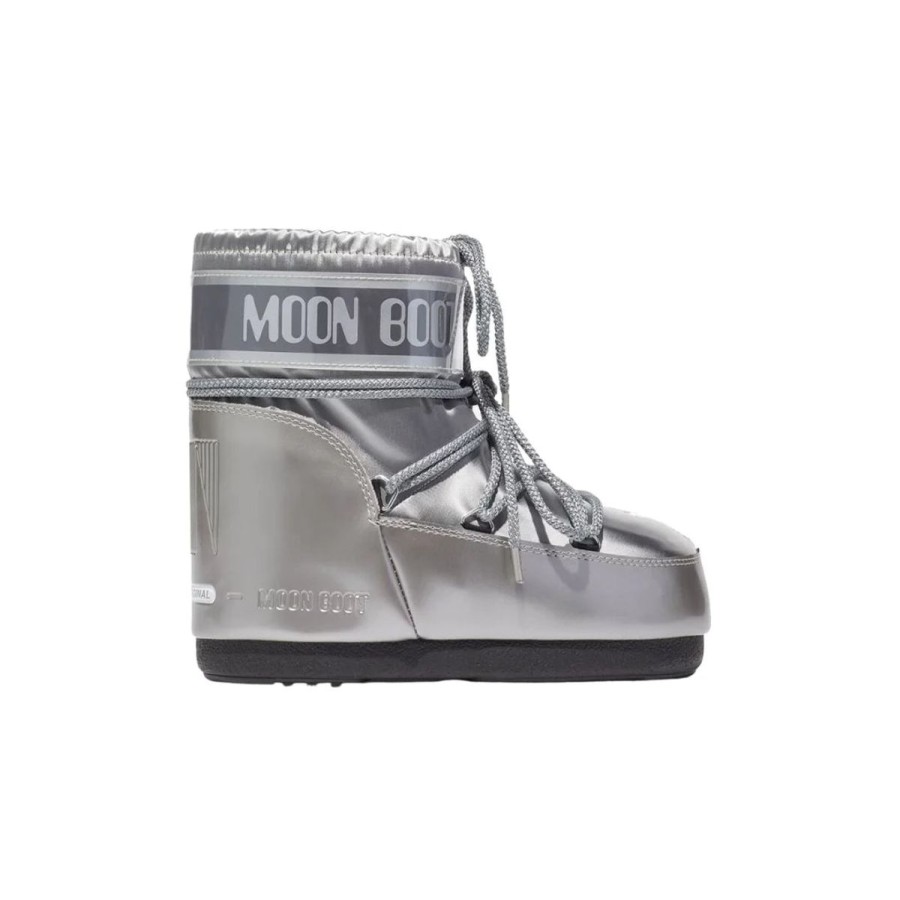 Kvinde Moon Boot Stovler | Moon Boot Icon Low Nylon Silver