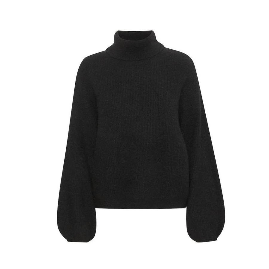 Kvinde Gestuz Strik & Cardigans | Gestuz Strik Alphagz Ls Rollneck Noos