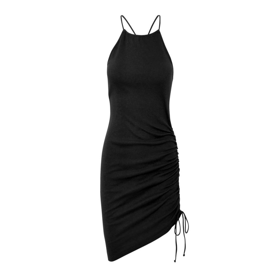 Kvinde Gestuz Kjoler | Gestuz Kjole Drewgz Tie Dress Black