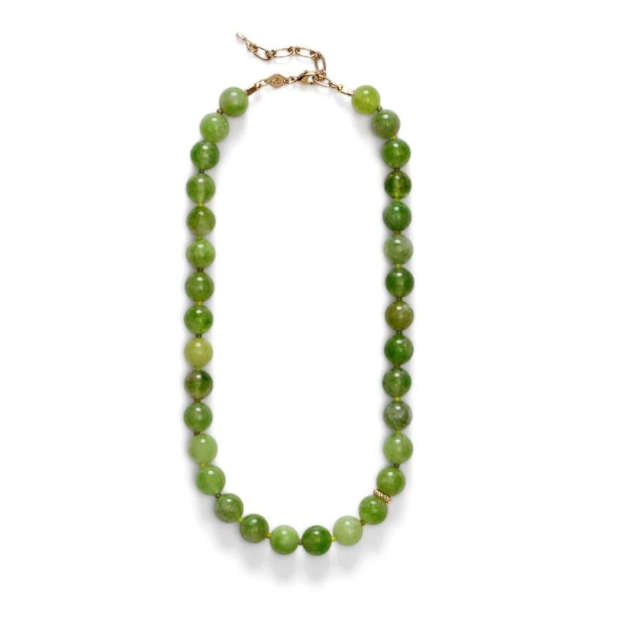 Kvinde ANNI LU Halskaeder | Anni Lu Halskaede Green Bowl Necklace Guld