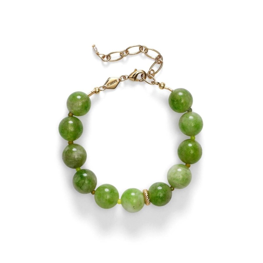 Kvinde ANNI LU Armband | Anni Lu Armband Green Bowl Bracelet Gold