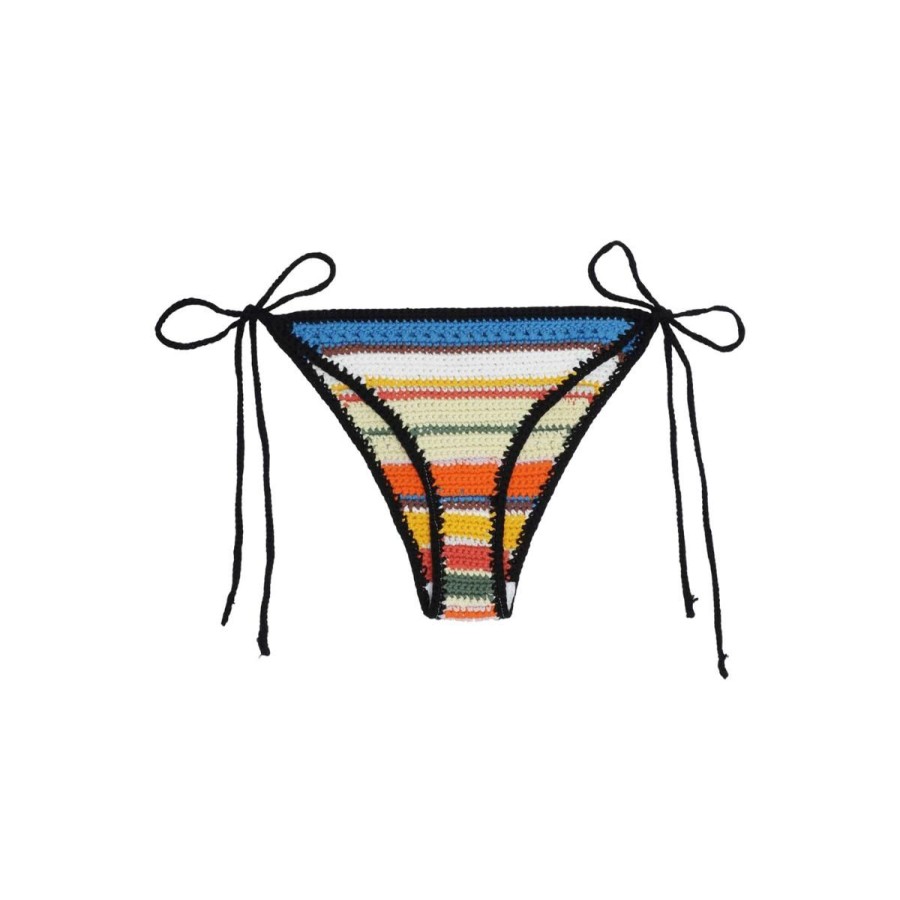 Kvinde Ganni Badetoj | Ganni Bikini Crochet Bikini Briefs Beach Stripe Multi