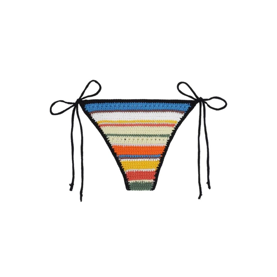 Kvinde Ganni Badetoj | Ganni Bikini Crochet Bikini Briefs Beach Stripe Multi