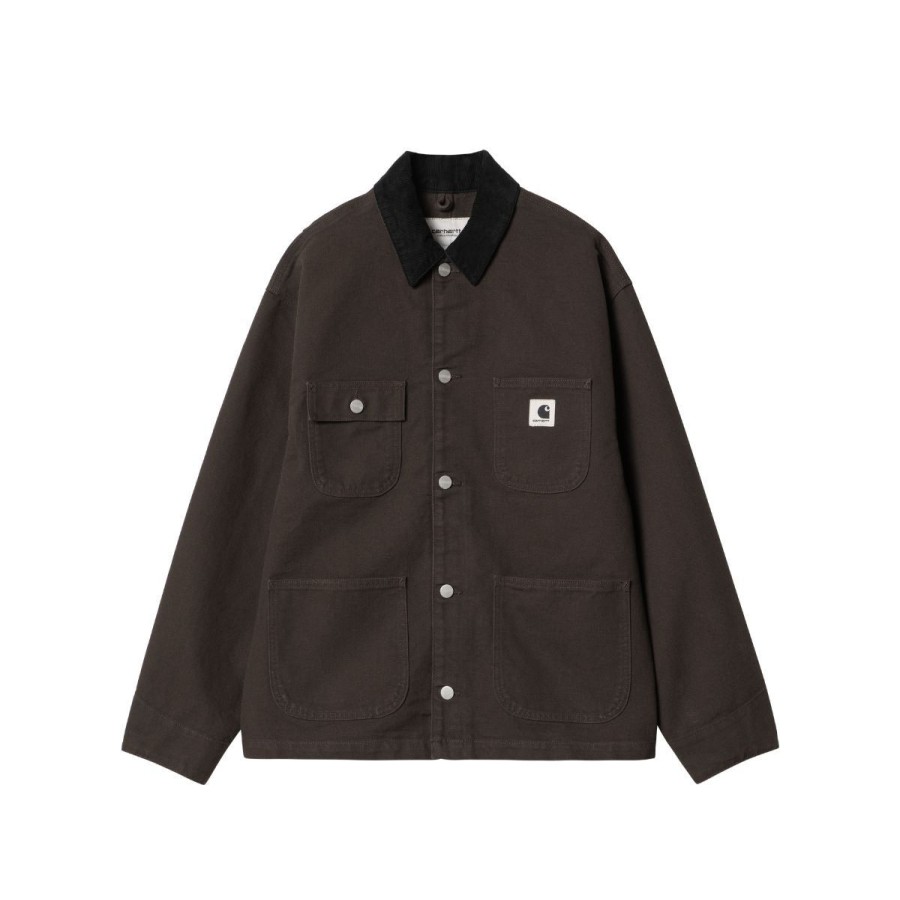 Kvinde Carhartt WIP Overtoj | Carhartt Wip W´ Og Michigan Coat Tobacco/Black Rinsed