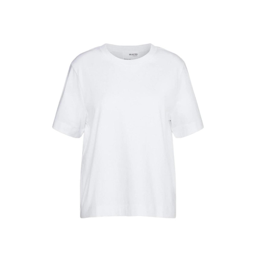 Kvinde selected femme T-Shirts | Selected Femme T-Shirt Slfessential Ss Boxy Tee Noos