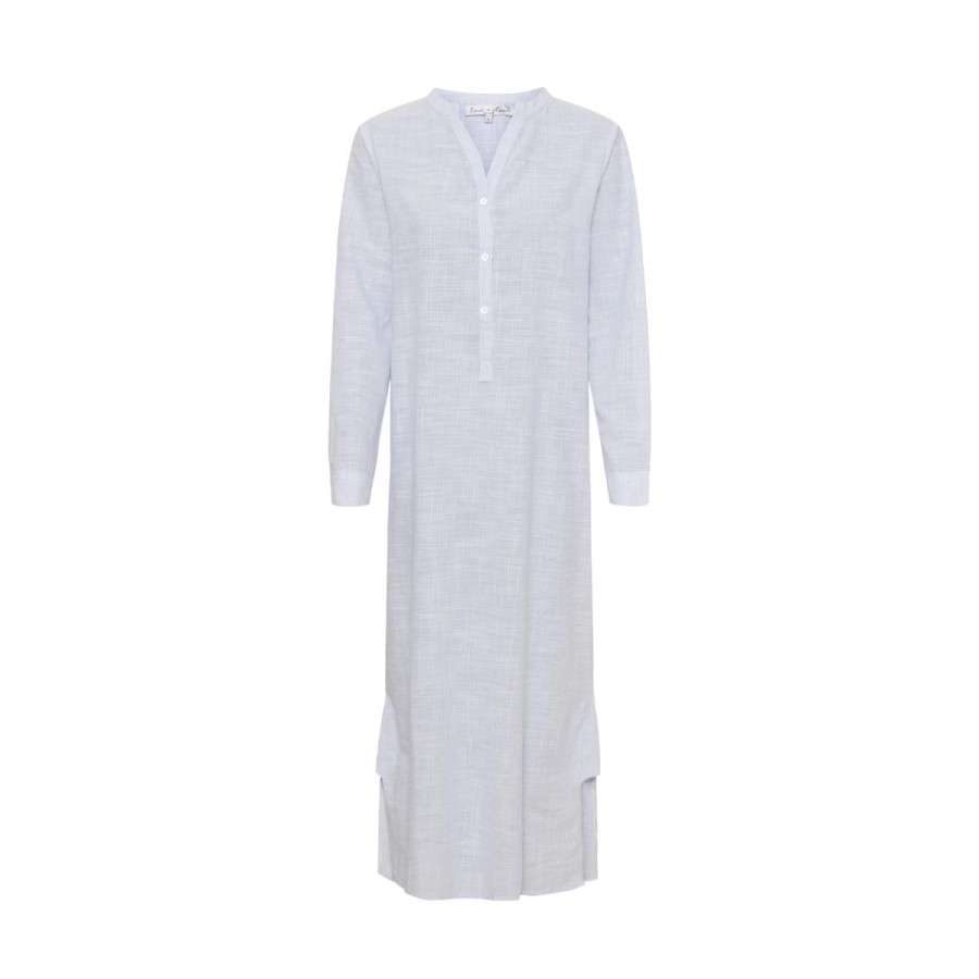 Kvinde Lou Lou Kjoler | Lou Lou Kjole Ida Shirt Dress Blue