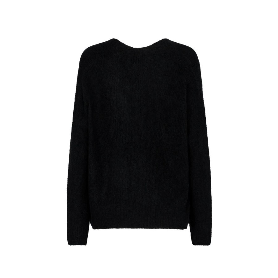 Kvinde Mos Mosh Strik & Cardigans | Mos Mosh Strik Mmthora V-Neck Knit