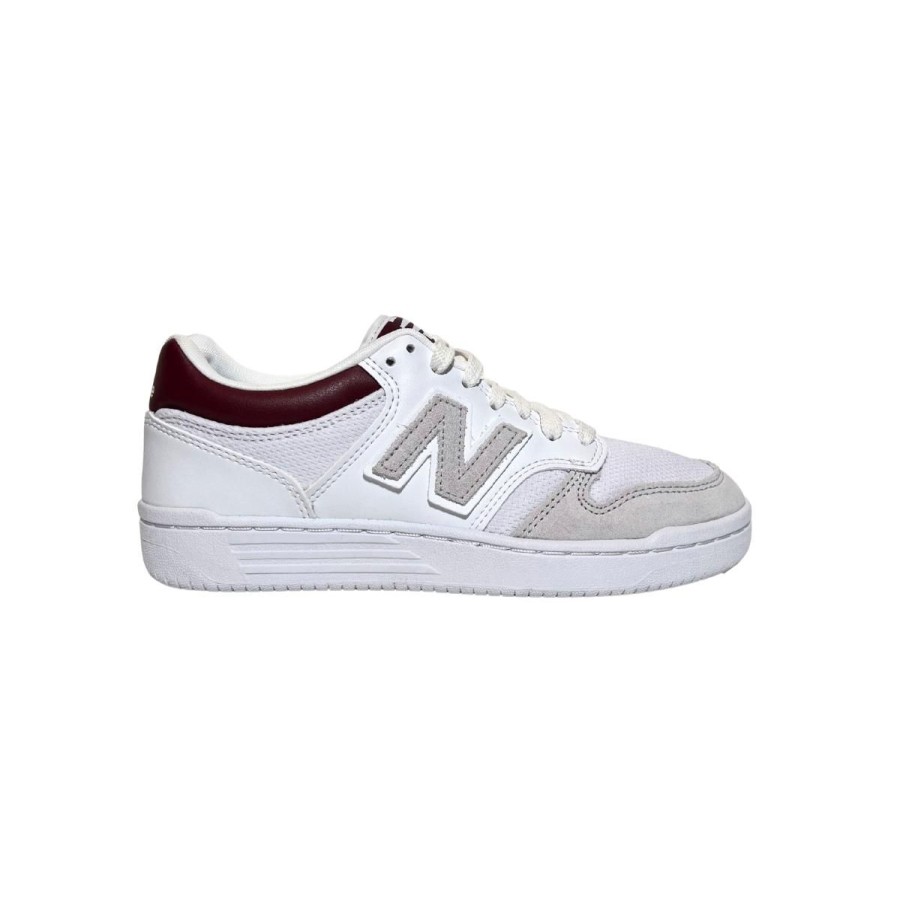 Kvinde New Balance Sneakers | New Balance Sneakers Bb480Lkb White/Classic Crimso