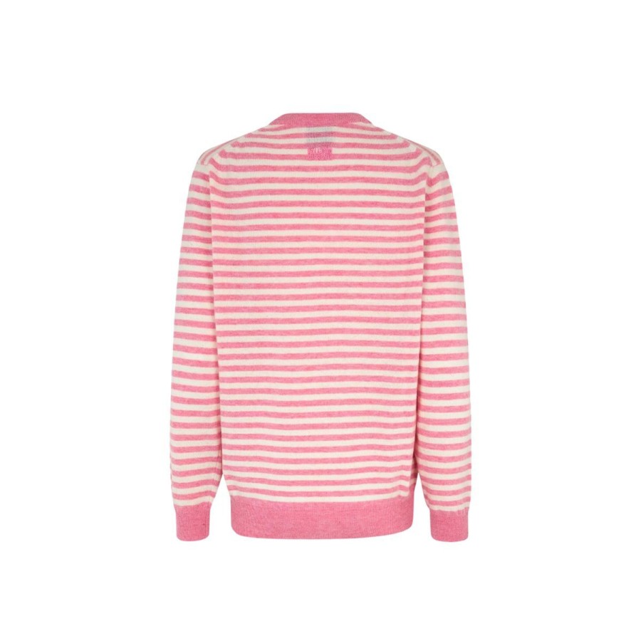 Kvinde Mads Nørgaard Strik & Cardigans | Mads Norgaard Sweater Eco Wool Stripe Kasey Sweater