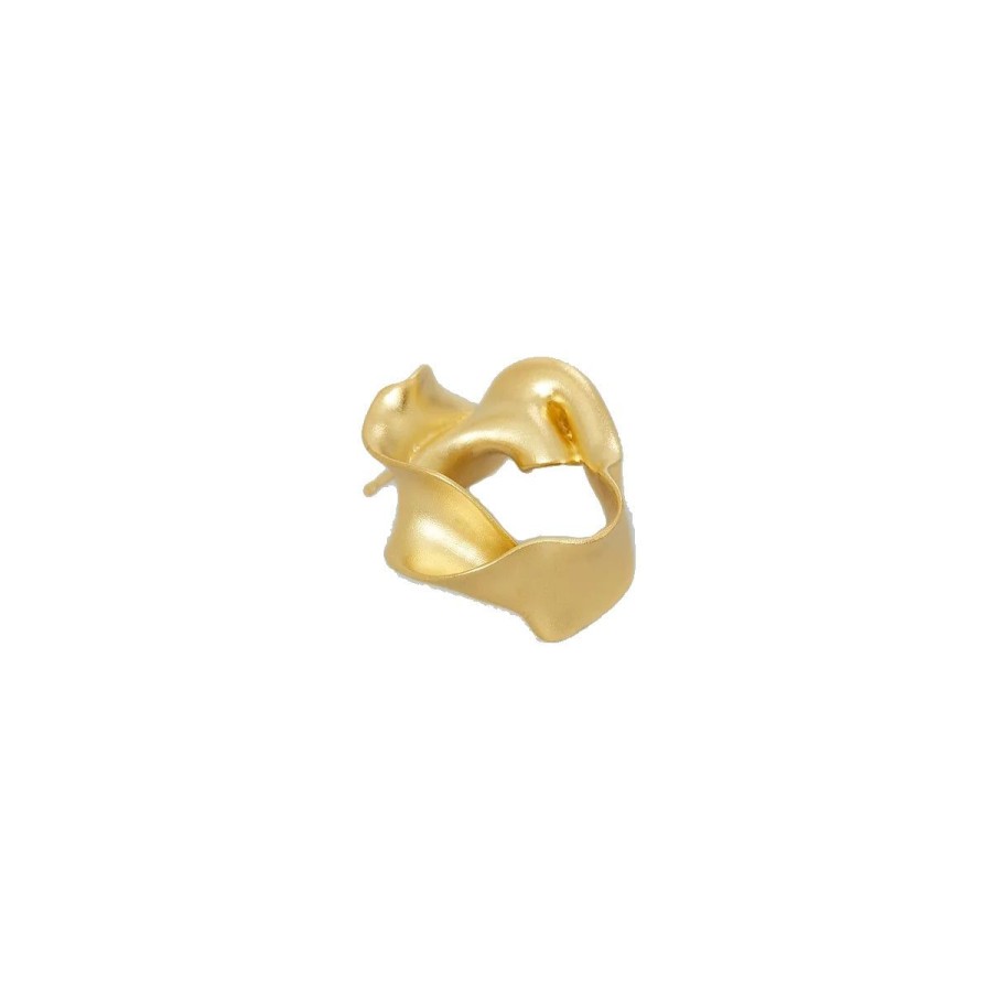 Kvinde Trine Tuxen Oreringe | Trine Tuxen Orering Pappardelle Gold Plated