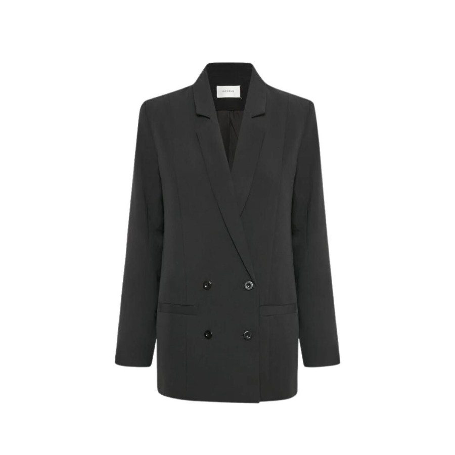 Kvinde Gestuz Overtoj | Gestuz Blazer Joellegz Blazer Black