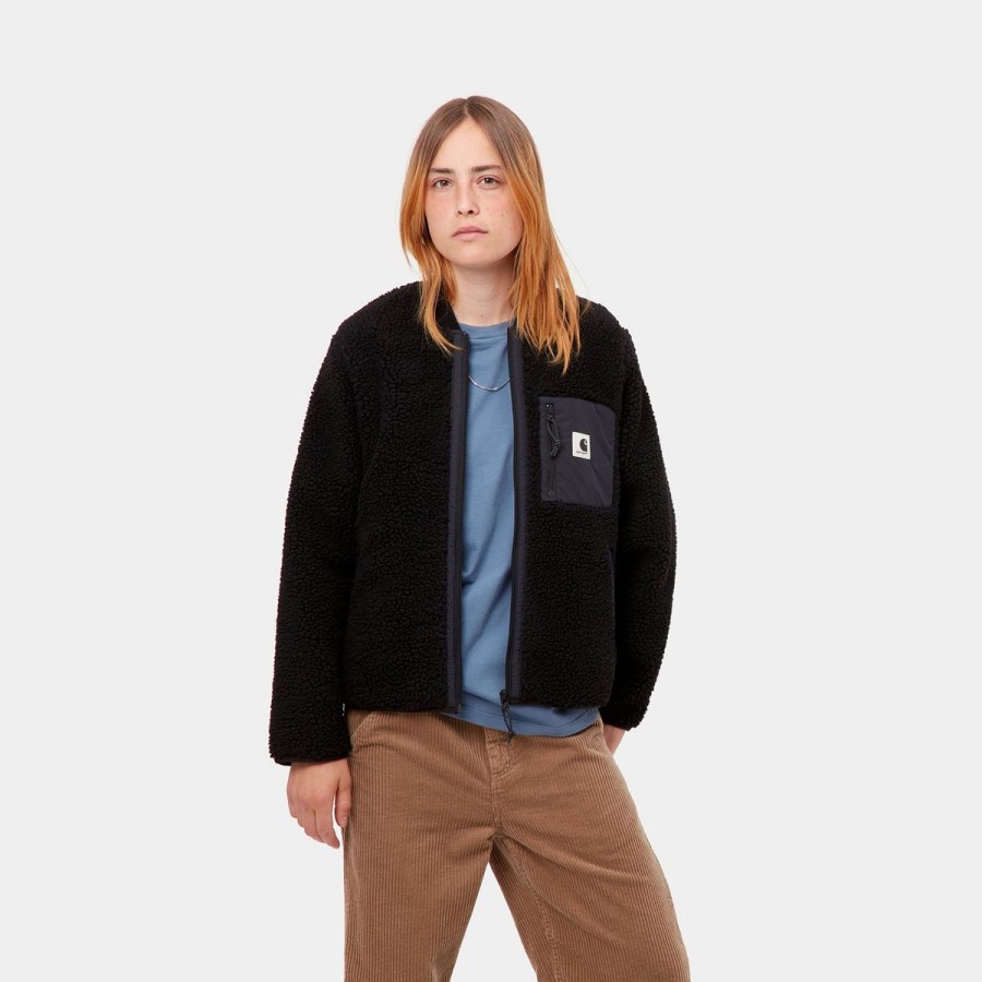 Kvinde Carhartt WIP Overtoj | Carhartt Jakke W' Janet Liner Polyester Pile Black