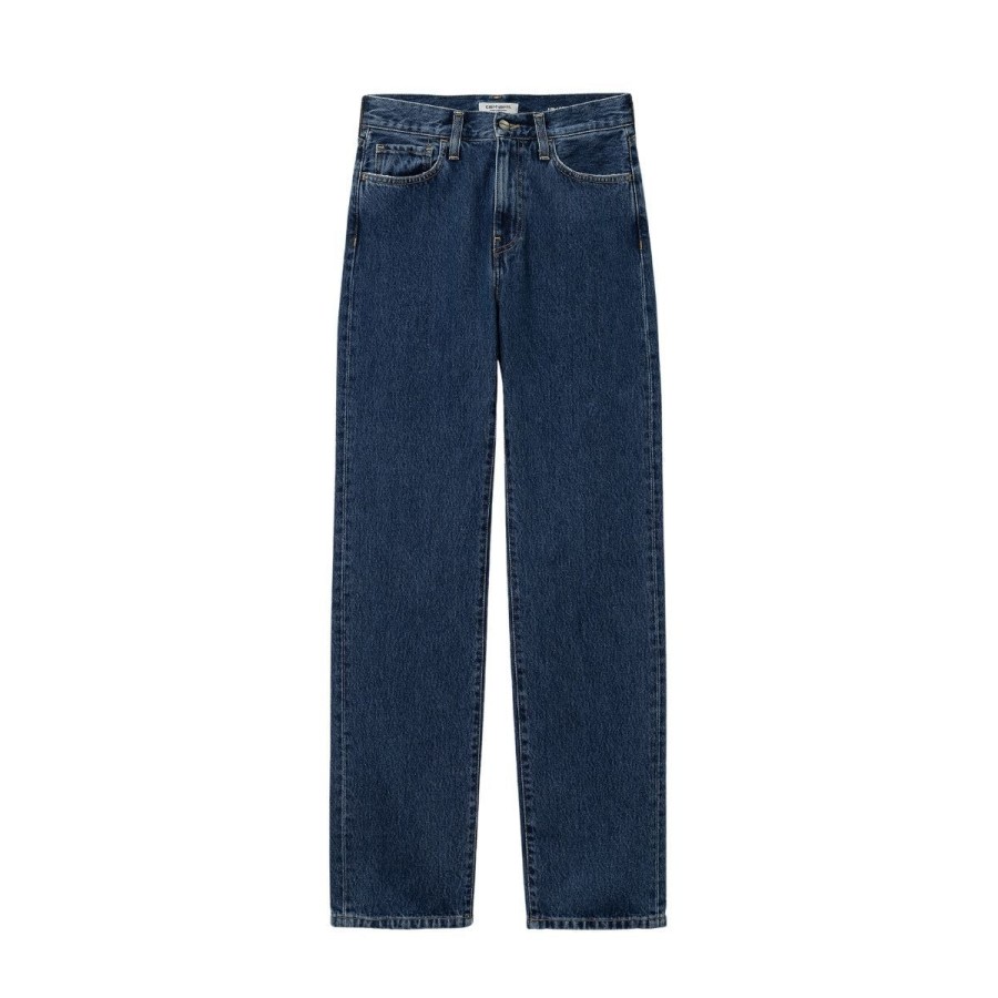 Kvinde Carhartt WIP Bukser | Carhartt Wip W´ Noxon Bukser Blue Stone Washed