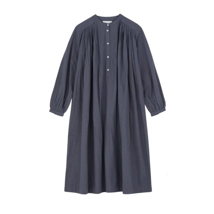 Kvinde Skall Studio Kjoler | Skall Studio Kjole Rita Shirtdress Blue/Grey