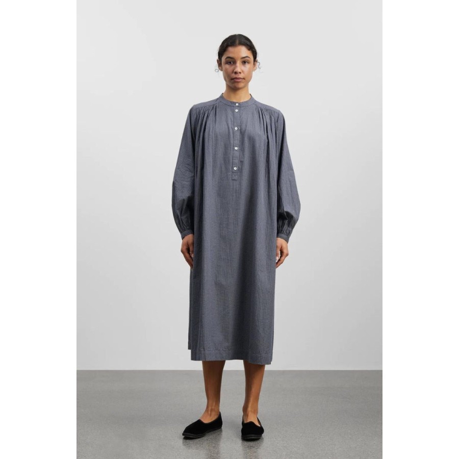 Kvinde Skall Studio Kjoler | Skall Studio Kjole Rita Shirtdress Blue/Grey