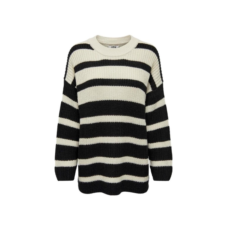 Kvinde JACQUELINE DE YONG Strik & Cardigans | Jacqueline De Yong Strik Jdy Justy Runa L/S Pullo Knit Eggnog