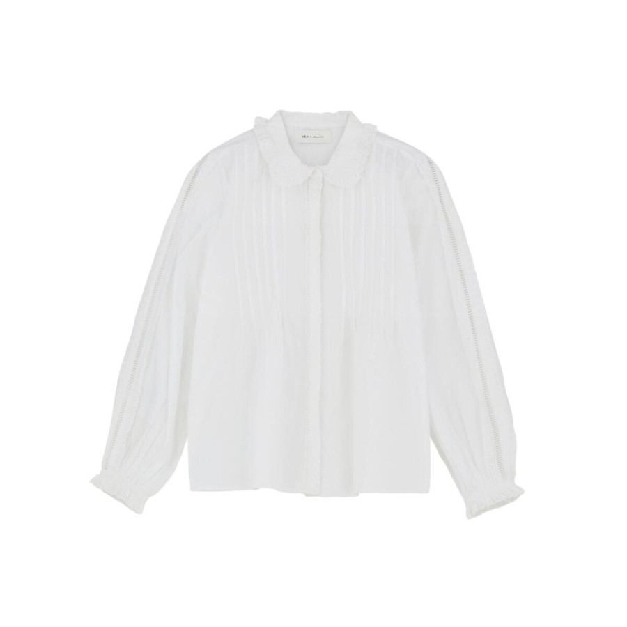 Kvinde Skall Studio Skjorter | Skall Studio Skjorte Primrose Shirt Optic White