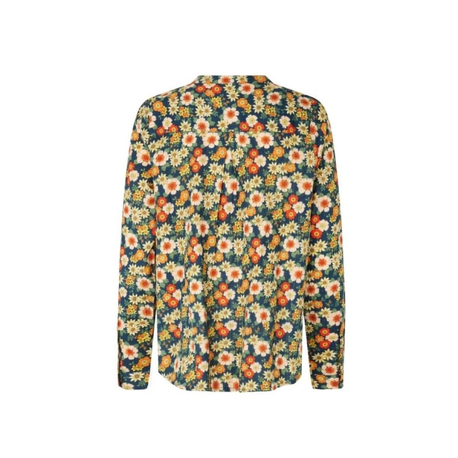 Kvinde Lollys Laundry Skjorter | Lollys Laundry Skjorte Helena Shirt Flower Print