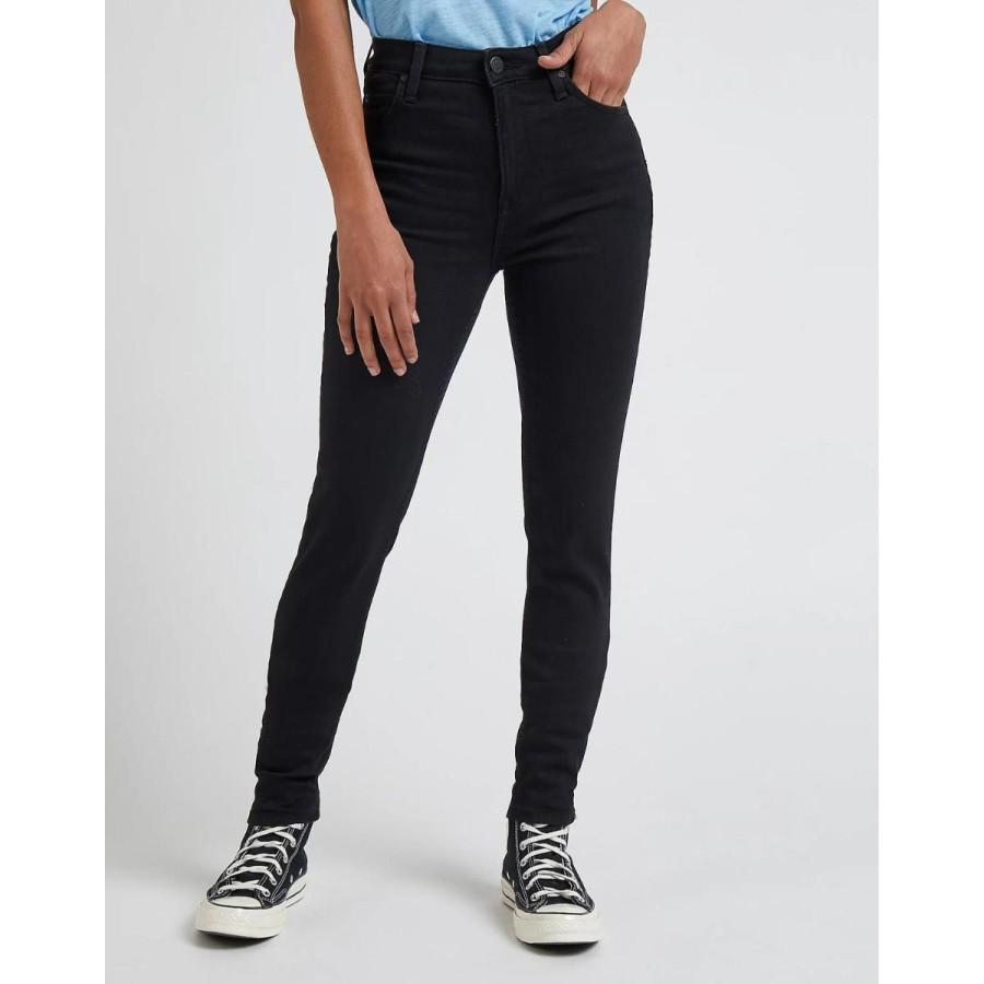 Kvinde Lee Jeans | Lee Jeans Scarlett High Waist Black