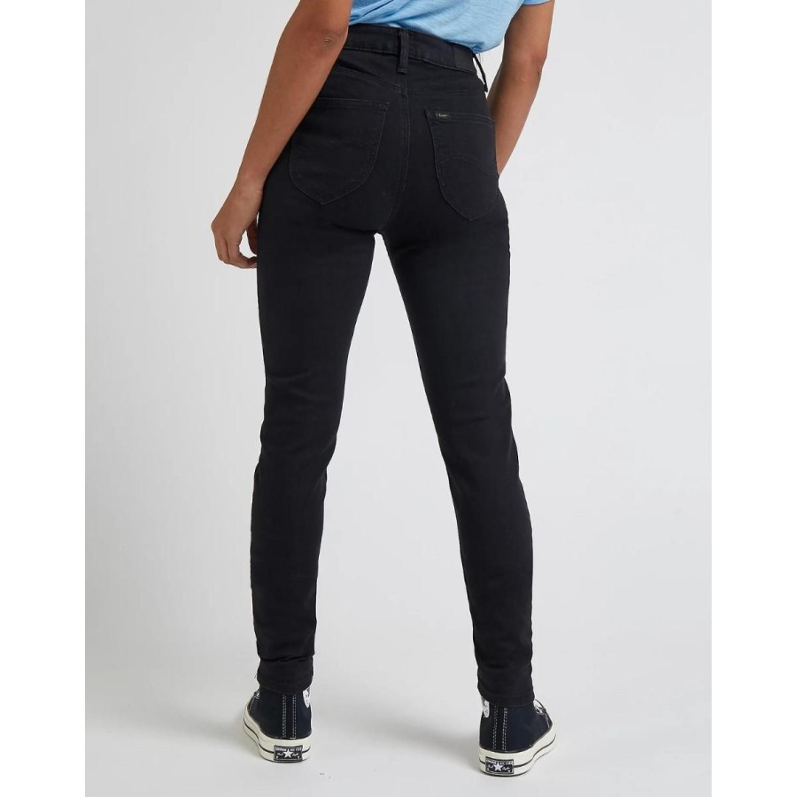 Kvinde Lee Jeans | Lee Jeans Scarlett High Waist Black