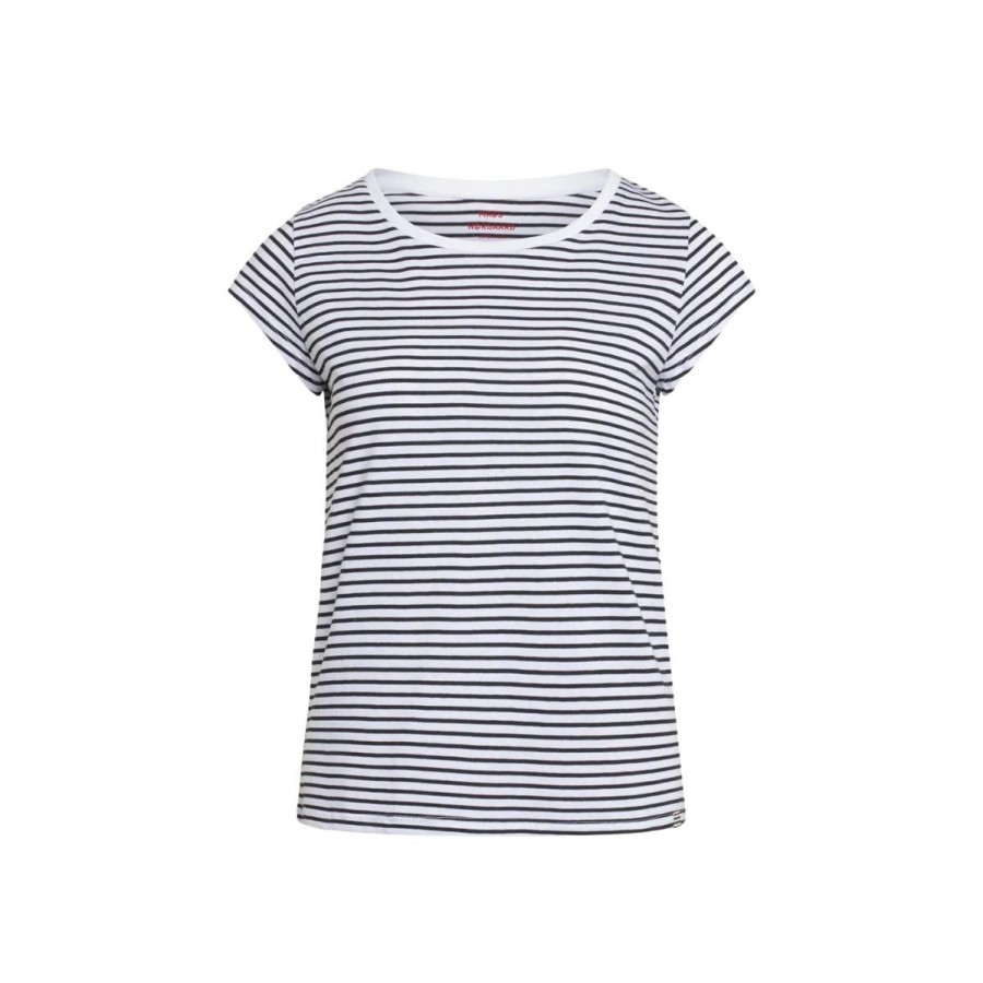 Kvinde Mads Nørgaard T-Shirts | Mads Norgaard T-Shirt Organic Jersey Stripe Teasy