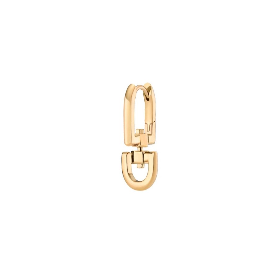 Kvinde Maria Black Oreringe | Maria Black Orering Carabiner Huggie Gold