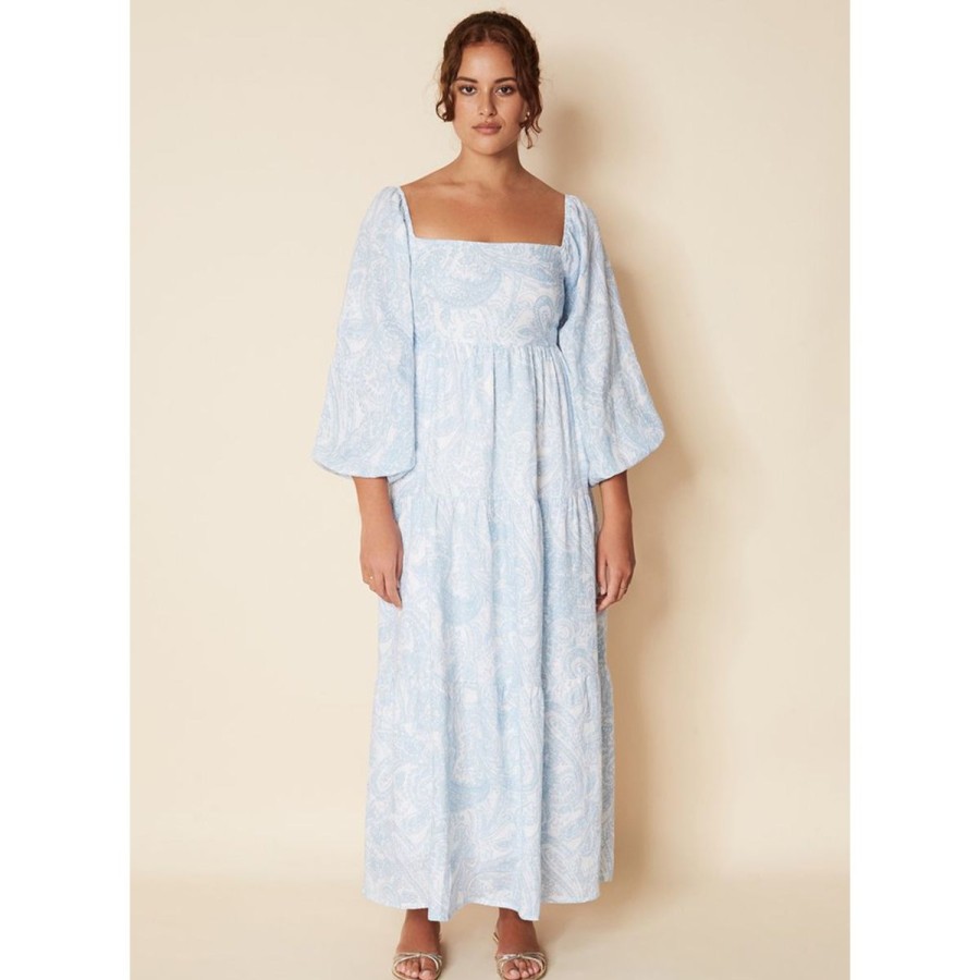 Kvinde Faithfull the Brand Kjoler | Faithfull The Brand Kjole Alison Midi Dress Faye Paisley Print