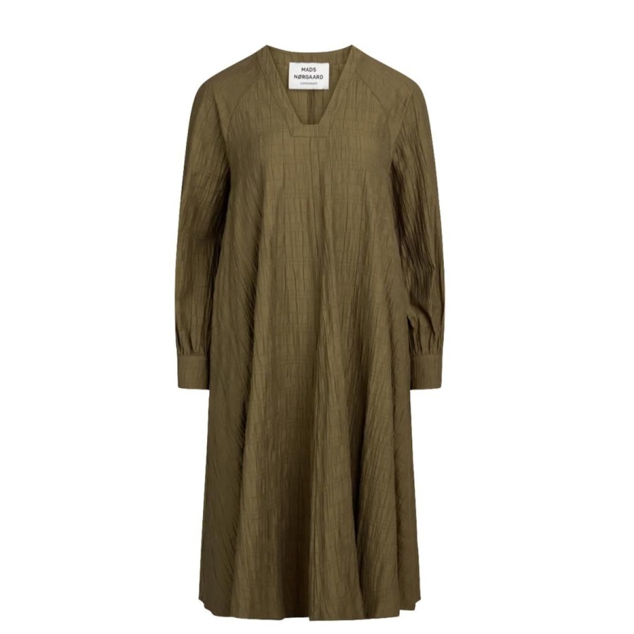 Kvinde Mads Nørgaard Kjoler | Mads Norgaard Kjole Chakra Trisha Dress Beech