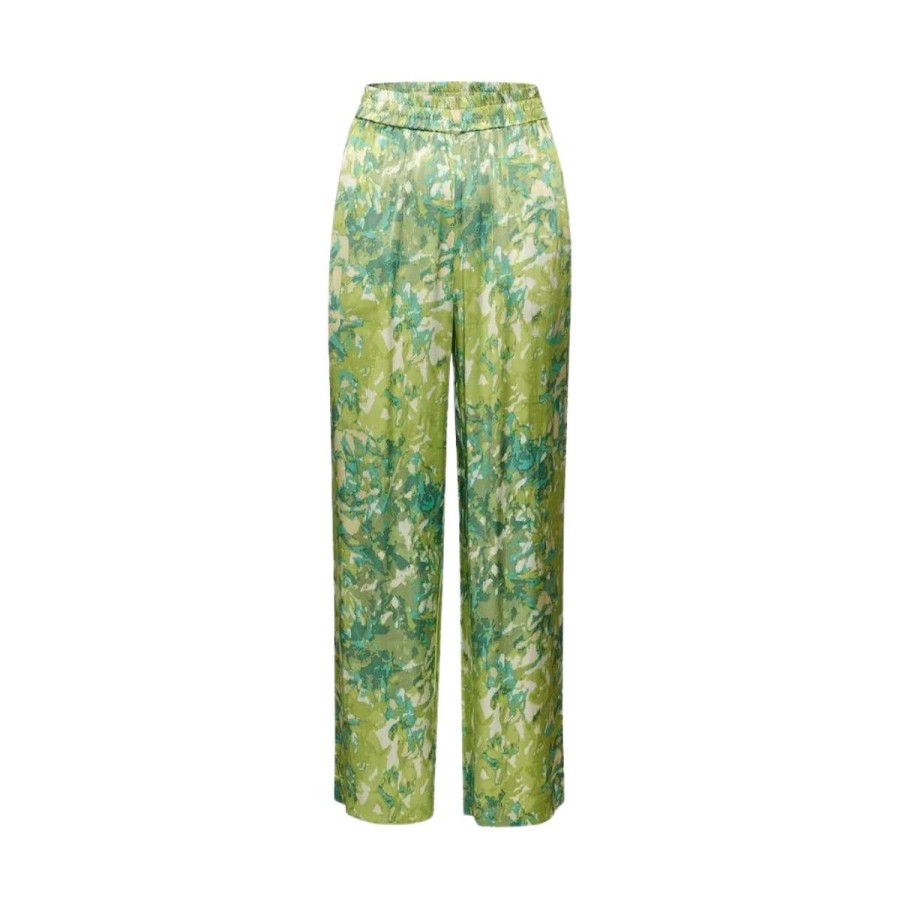 Kvinde Gestuz Bukser | Gestuz Bukser Furiagz P Hw Pants Green Splash