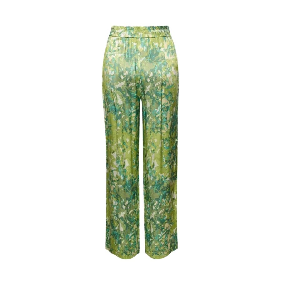 Kvinde Gestuz Bukser | Gestuz Bukser Furiagz P Hw Pants Green Splash