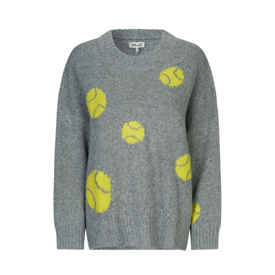 Kvinde Baum und Pferdgarten Strik & Cardigans | Baum Und Pferdgarten Strik Crissa Grey Tennisball