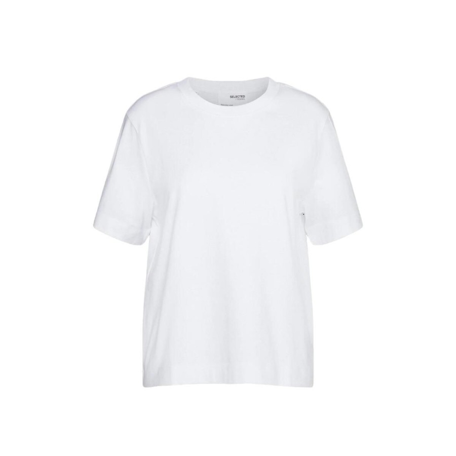 Kvinde selected femme T-Shirts | Selected Femme T-Shirt Slfessential Ss Boxy Tee Noos