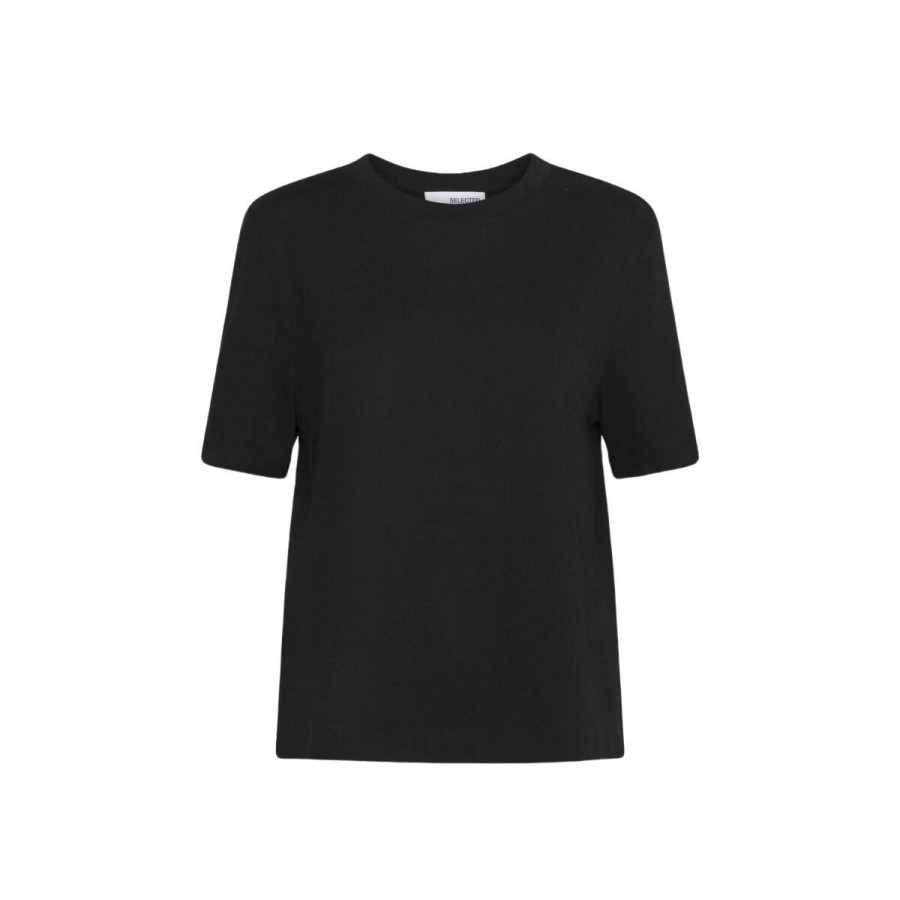 Kvinde selected femme T-Shirts | Selected Femme T-Shirt Slfessential Ss Boxy Tee Noos