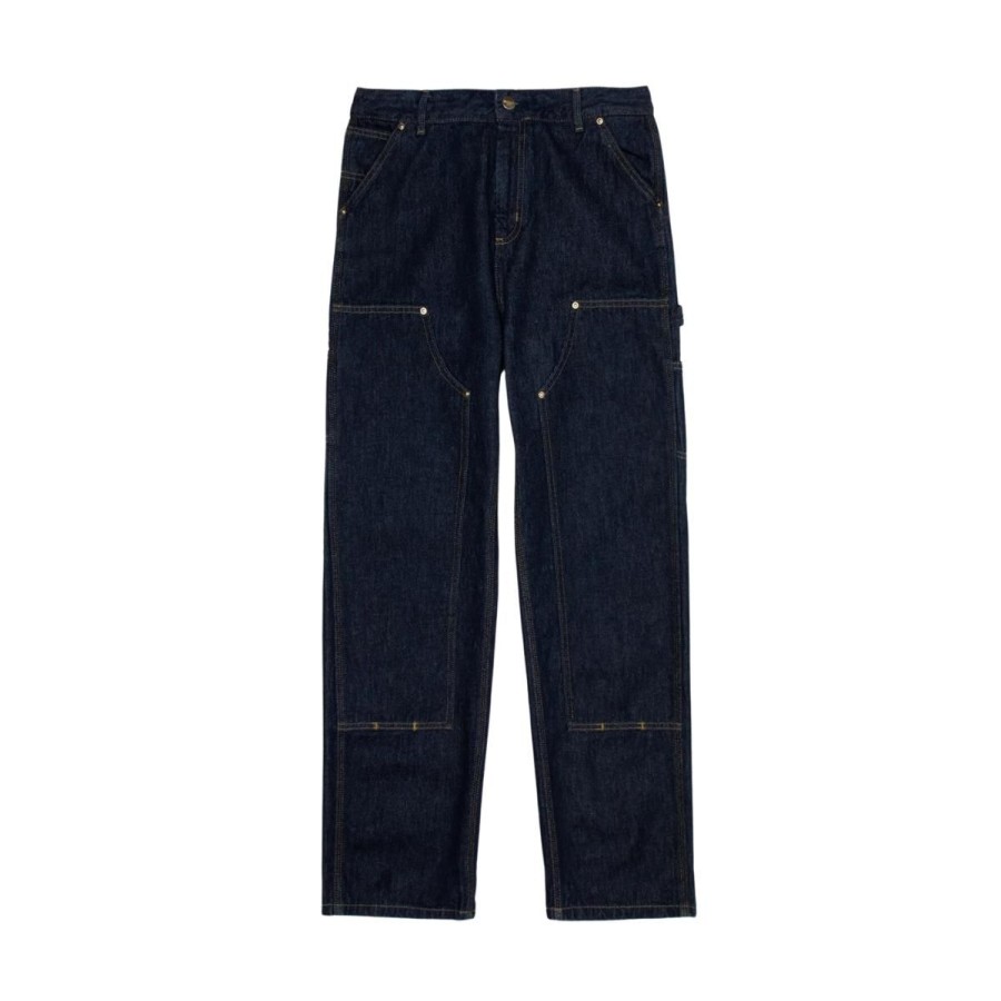 Kvinde Carhartt WIP Bukser | Carhartt Wip Bukser W' Nash Dk Pant Blue Rinsed